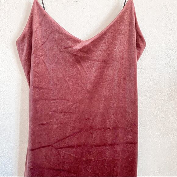 Mind Code Mauve Velour Spaghetti Strap Mini Dress Size Medium - Picture 3 of 12
